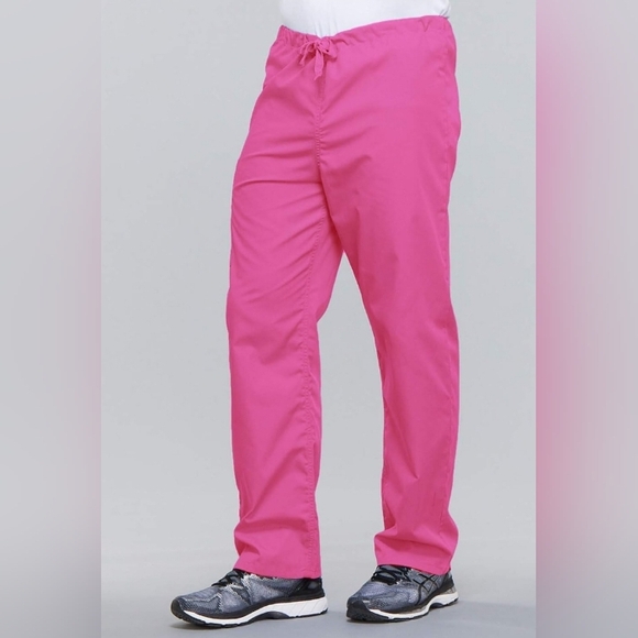 Cherokee Unisex Medium Pink 3 Pocket Cargo Adjustable Drawstring Pants - Picture 1 of 12